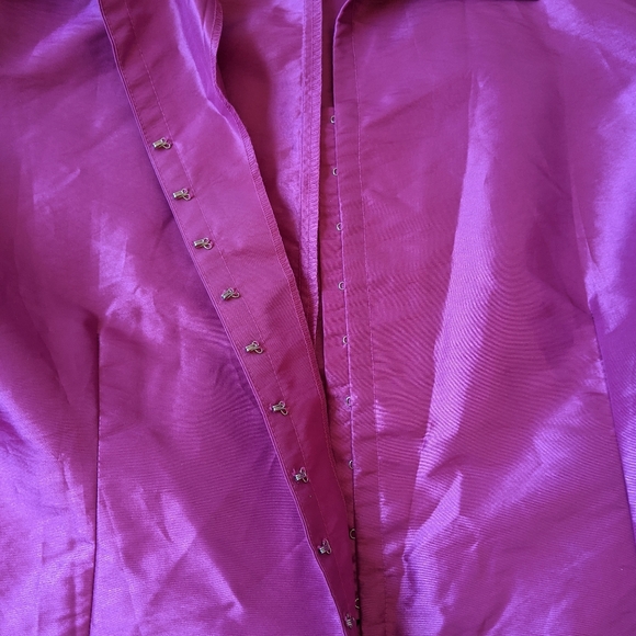 Oscar an Oscar de la Renta company fuchsia blouse size 16p - Picture 9 of 10